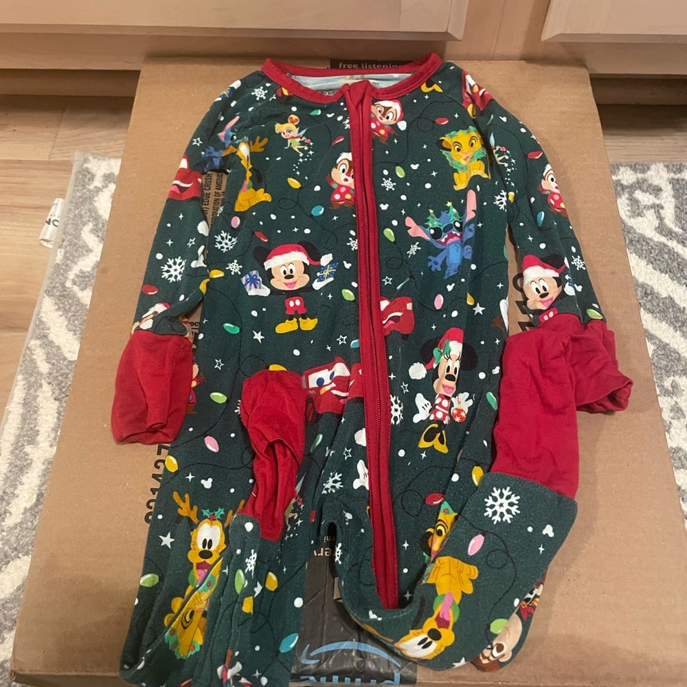 Little Sleepies Kids Pajama Set - Playful Green and Red